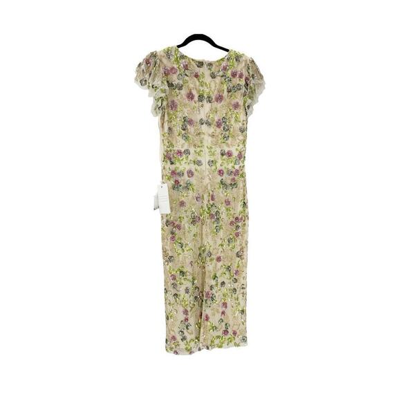 Mac Duggal 5722 Embellished Beaded Flutter Cap Sleeve Dress Floral Size 8 NWT - Picture 8 of 14